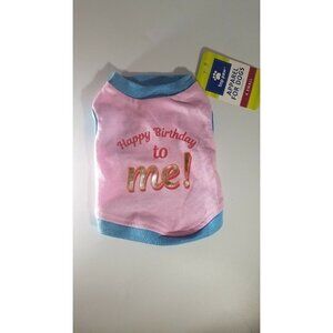 Pet Dog Girls Birthday Tshirt Size Xs Pink